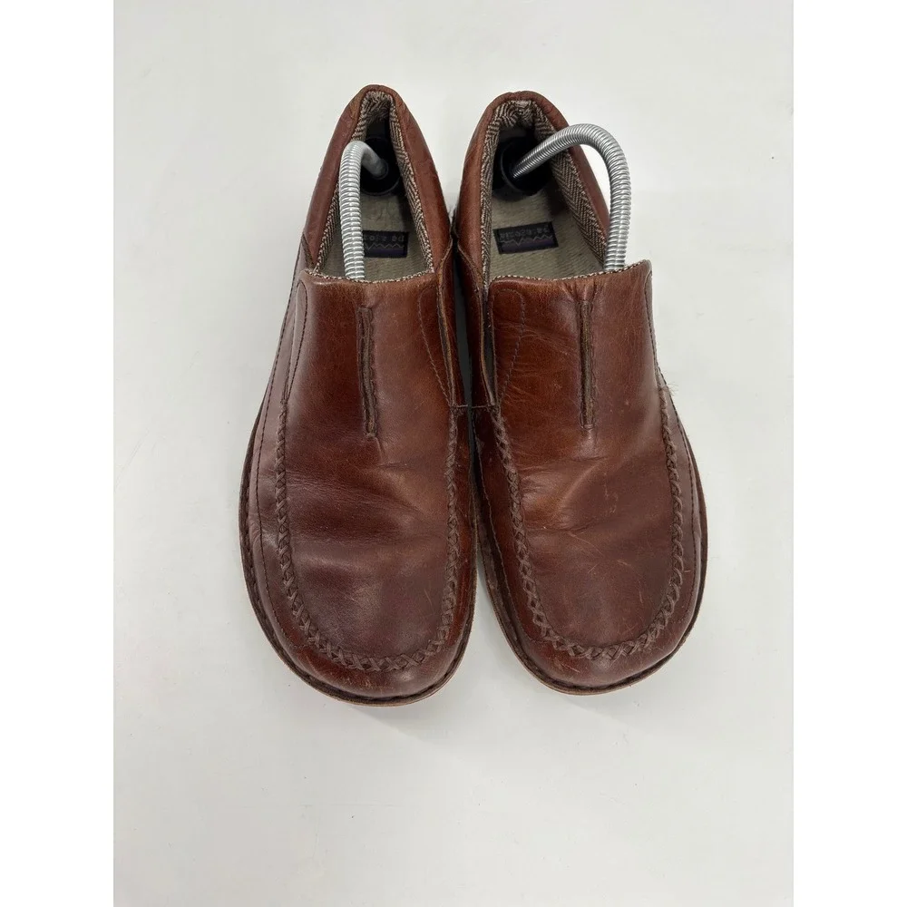 Patagonia Pau Walnut Brown Leather Slip On Loafers Mens 10.5 T50369 Casual Shoes